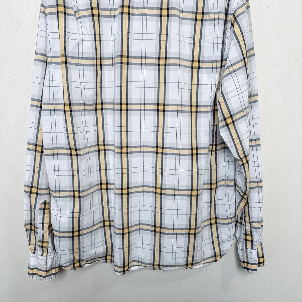 J.crew Mens XL Plaid Light Weight Slim Fit Shirt
